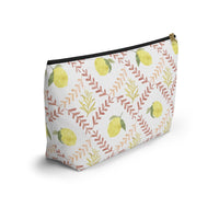 Lemon Tile Accessory Pouch w T-bottom in Pink